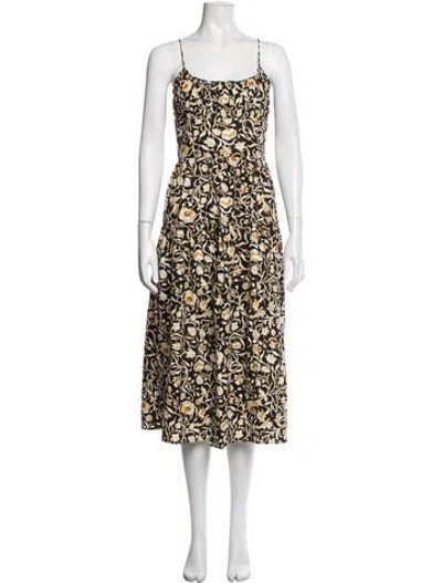 Pre-owned Doen Benoit Midi Length Dress In Neutrals