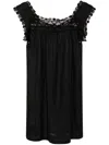 Doen Ramie Almadia Mini Dress In Black