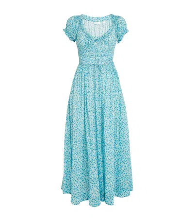 DOEN DÔEN BLEU DAISY FIELDS PRINT ASHLYNN DRESS