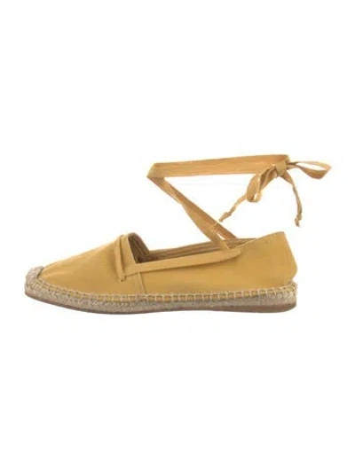 Pre-owned Doen Canvas Espadrilles In Yellow