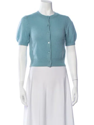 Pre-owned Doen Cashmere Crew Neck Sweater In Blue