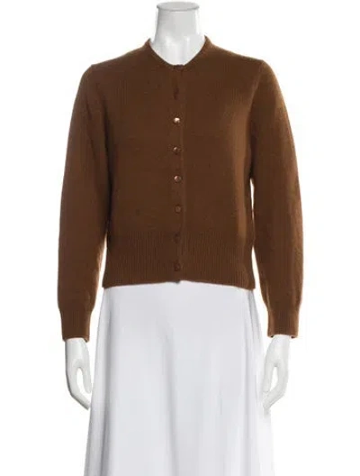 Pre-owned Doen Cashmere Crew Neck Sweater In Brown