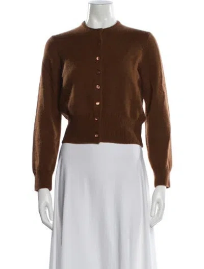 Pre-owned Doen Cashmere Crew Neck Sweater In Brown