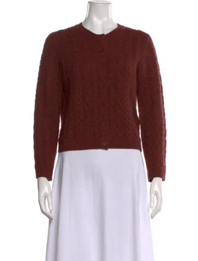 Pre-owned Doen Cashmere Crew Neck Sweater In Brown