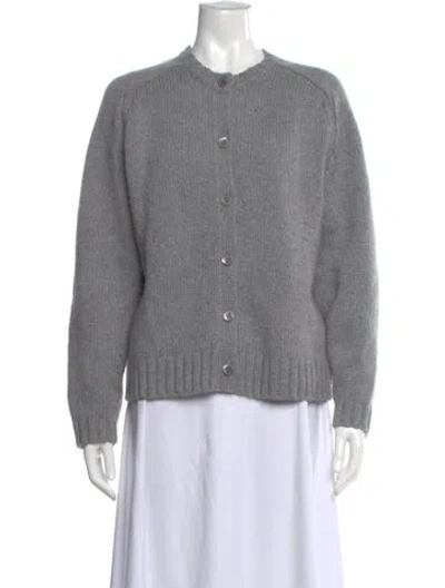 Pre-owned Doen Cashmere Crew Neck Sweater In Gray