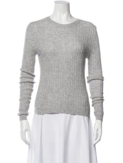 Pre-owned Doen Cashmere Crew Neck Sweater In Gray