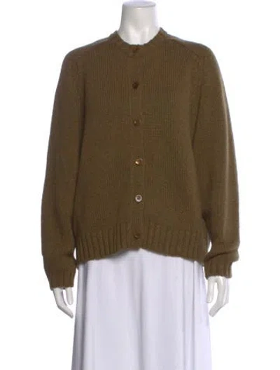 Pre-owned Doen Cashmere Crew Neck Sweater In Green