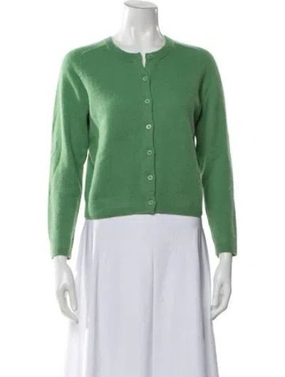 Pre-owned Doen Cashmere Crew Neck Sweater In Green