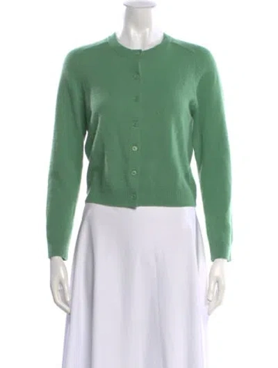 Pre-owned Doen Cashmere Crew Neck Sweater In Green