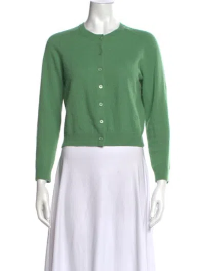 Pre-owned Doen Cashmere Crew Neck Sweater In Green