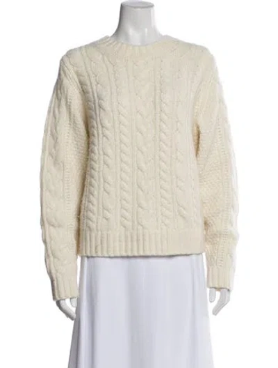Pre-owned Doen Cashmere Crew Neck Sweater In Neutral