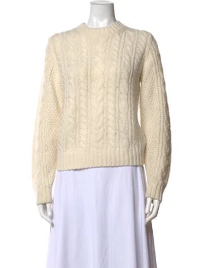 Pre-owned Doen Cashmere Crew Neck Sweater In Neutral