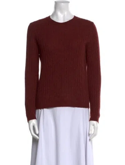 Pre-owned Doen Cashmere Crew Neck Sweater In Red