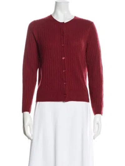 Pre-owned Doen Cashmere Crew Neck Sweater In Red