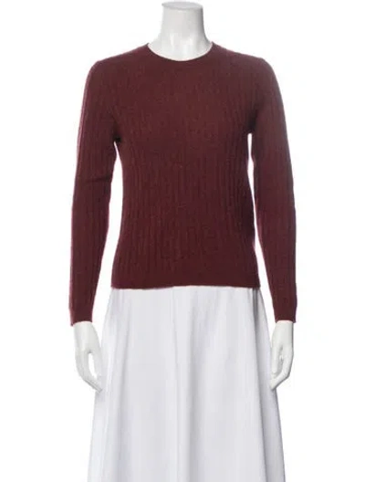 Pre-owned Doen Cashmere Crew Neck Sweater In Red