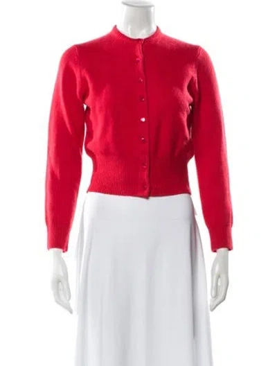 Pre-owned Doen Cashmere Crew Neck Sweater In Red