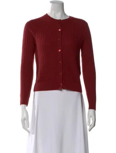 Pre-owned Doen Cashmere Crew Neck Sweater In Red