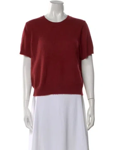 Pre-owned Doen Cashmere Crew Neck Sweater In Red