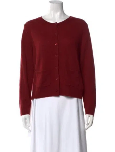 Pre-owned Doen Cashmere Crew Neck Sweater In Red