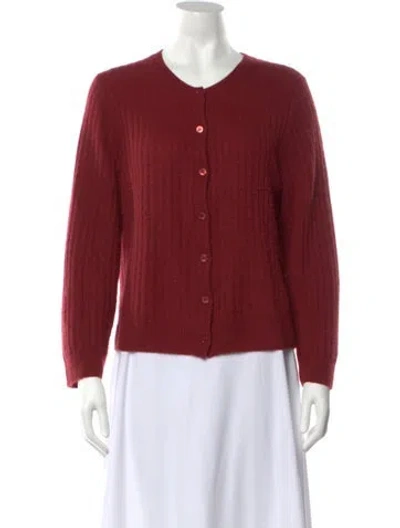 Pre-owned Doen Cashmere Crew Neck Sweater In Red