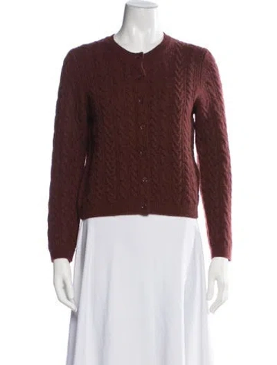 Pre-owned Doen Cashmere Crew Neck Sweater In Red