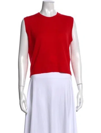 Pre-owned Doen Cashmere Crew Neck Sweater W/ Tags In Red