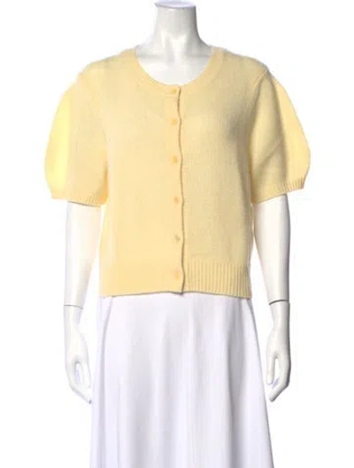 Pre-owned Doen Cashmere Crew Neck Sweater W/ Tags In Yellow