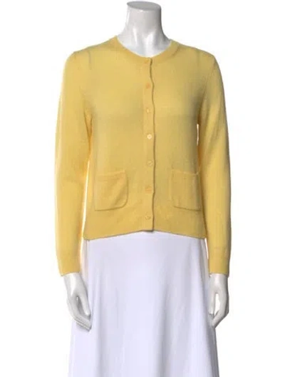 Pre-owned Doen Cashmere Crew Neck Sweater In Yellow