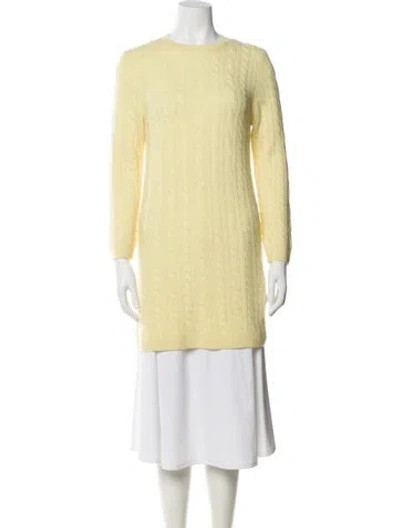 Pre-owned Doen Cashmere Crew Neck Sweater In Yellow