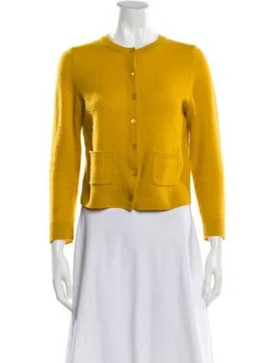 Pre-owned Doen Cashmere Crew Neck Sweater In Yellow