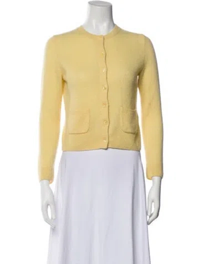 Pre-owned Doen Cashmere Crew Neck Sweater In Yellow