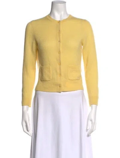 Pre-owned Doen Cashmere Crew Neck Sweater In Yellow