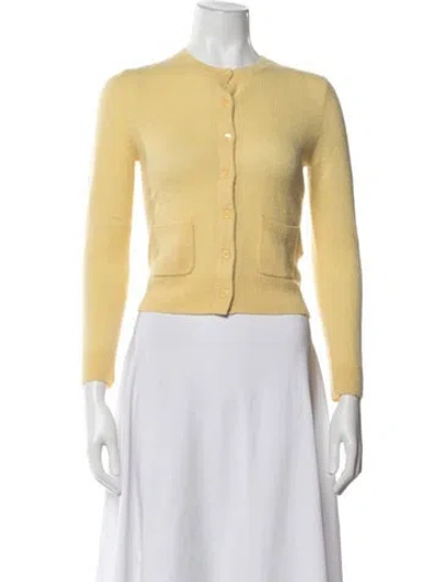 Pre-owned Doen Cashmere Crew Neck Sweater In Yellow