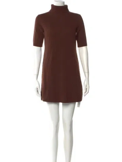 Pre-owned Doen Cashmere Mini Dress In Brown