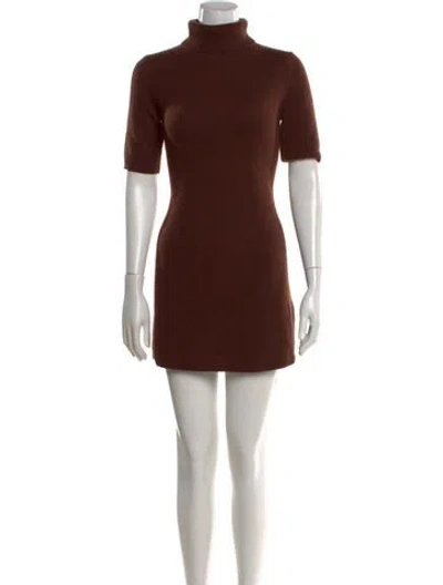 Pre-owned Doen Cashmere Mini Dress In Brown