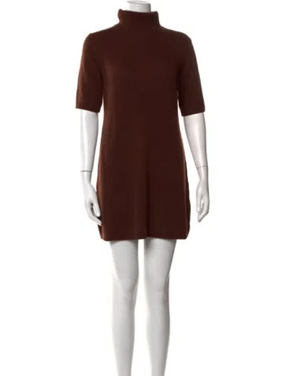 Pre-owned Doen Cashmere Mini Dress In Brown