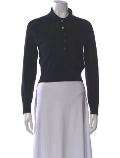 Pre-owned Doen Cashmere Mock Neck Sweater In Gray