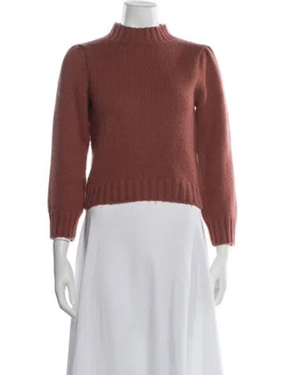 Pre-owned Doen Cashmere Mock Neck Sweater In Pink