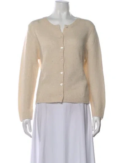Pre-owned Doen Cashmere Open Front Sweater In Neutral