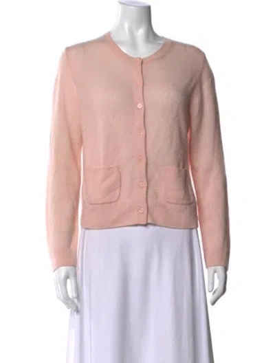 Pre-owned Doen Cashmere Open Front Sweater In Pink