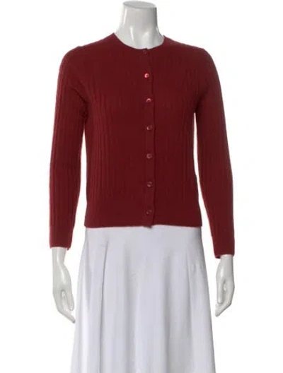 Pre-owned Doen Cashmere Open Front Sweater W/ Tags In Red