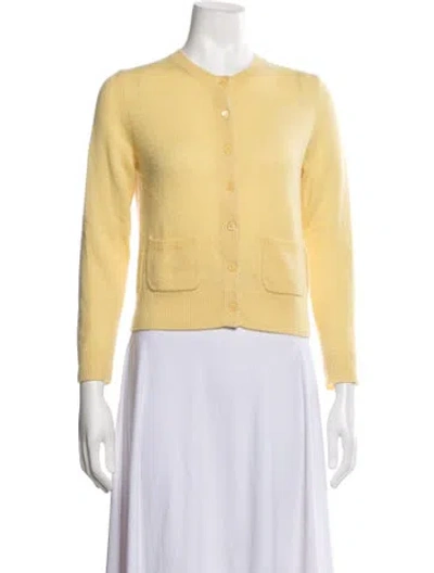 Pre-owned Doen Cashmere Open Front Sweater In Yellow
