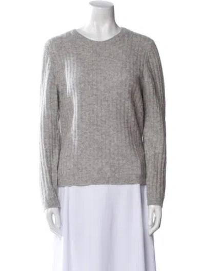 Pre-owned Doen Cashmere Scoop Neck Sweater In Gray