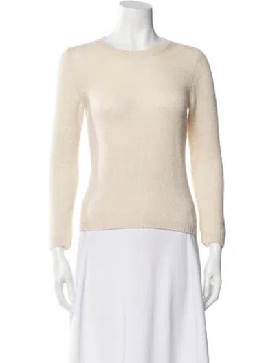 Pre-owned Doen Cashmere Scoop Neck Sweater In Neutral