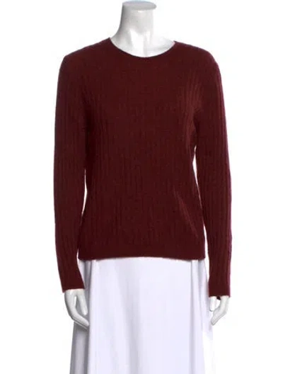 Pre-owned Doen Cashmere Scoop Neck Sweater In Red
