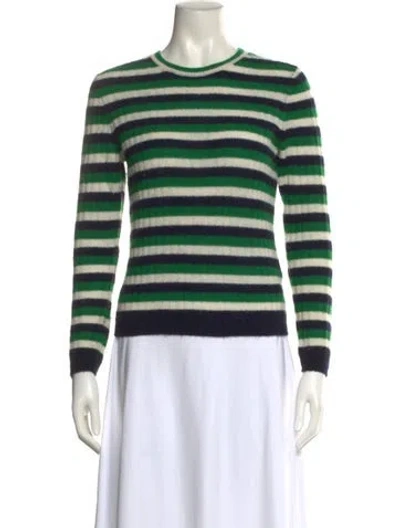 Pre-owned Doen Cashmere Striped Sweater In Blue