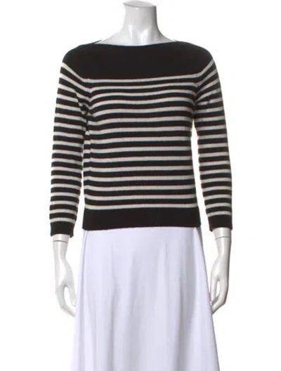 Pre-owned Doen Cashmere Striped Sweater In Blue