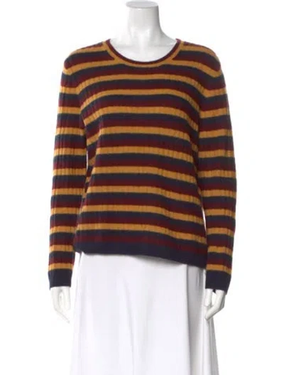 Pre-owned Doen Cashmere Striped Sweater In Multi