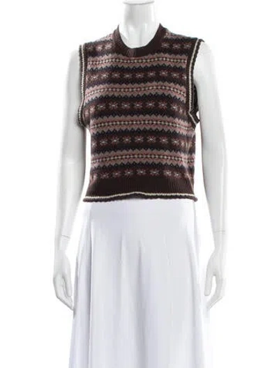 Pre-owned Doen Cashmere Striped Sweater In Multi