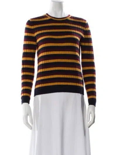 Pre-owned Doen Cashmere Striped Sweater In Multi